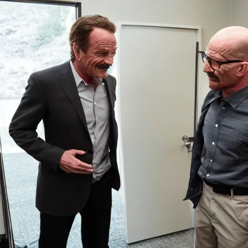 Image similar to bryan cranston meeting walter white