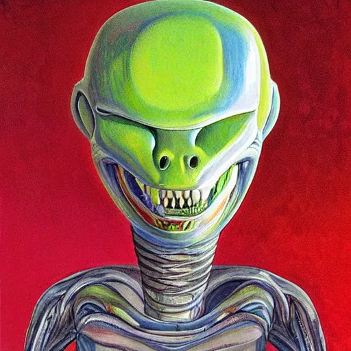 Image similar to alien by wayne thiebaud