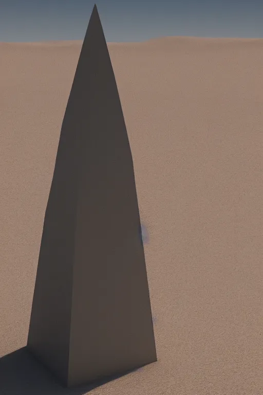 Prompt: a hyper minimal steel obelisk in a desert valley in the style of caravaggio, oil painting, raytracing, 8 k, octane render, volumetric, vivid, beautiful, hyperrealism