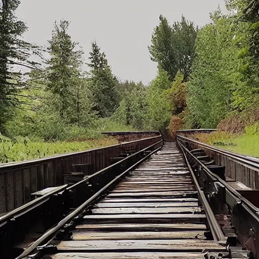 Image similar to endless handcar rails