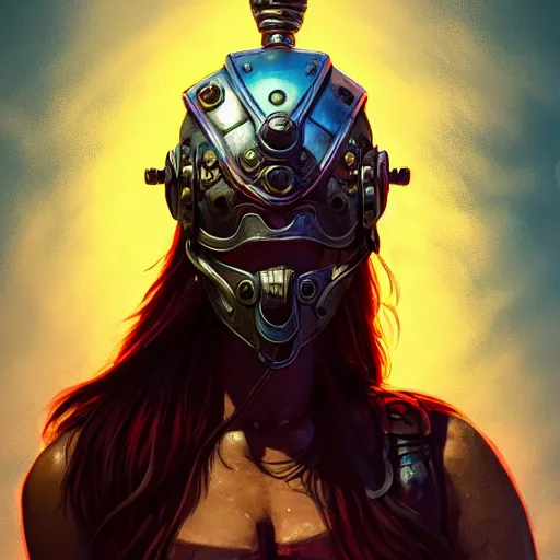 Image similar to cyberpunk viking helmet mask warrior goddess robot ninja fantasy, art gta 5 cover, official fanart behance hd artstation by jesper ejsing, by rhads, makoto shinkai and lois van baarle, ilya kuvshinov, ossdraws