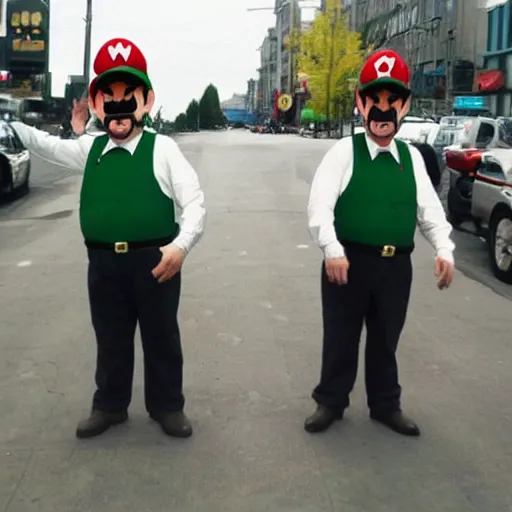 charlie day with a mustache dressed as luigi, cosplay