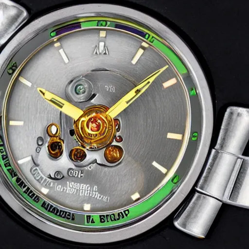 Image similar to close up image of a nuclear powered wrist watch