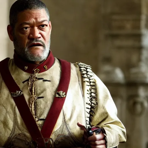 Image similar to Laurence Fishburne as the King of England, WLOP