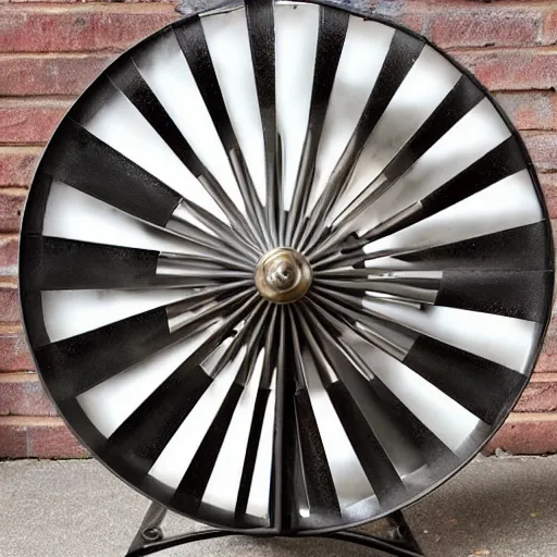 Image similar to 50's styled retro metallic table fan