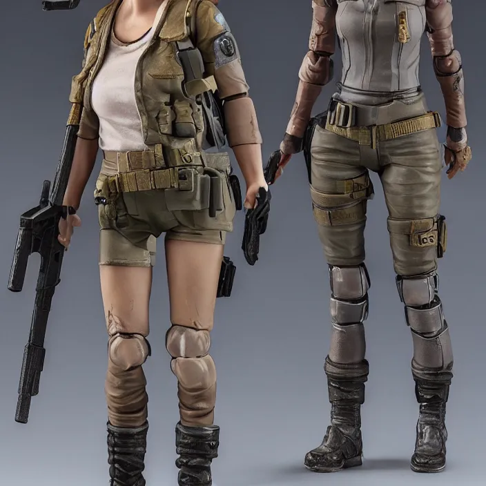 Image similar to a detailed figure of lisa trevor from resident evil, first 4 figures, detailed product photo
