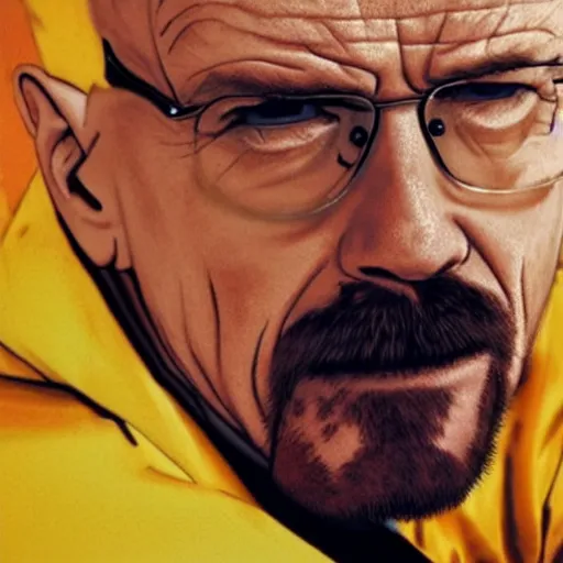 Prompt: Walter white is a super sayan