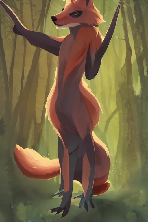 Prompt: an anthropomorphic medieval fox in the forest, trending on artstation, trending on furaffinity, digital art, lineless, by kawacy, anime, furry art, warm light, backlighting