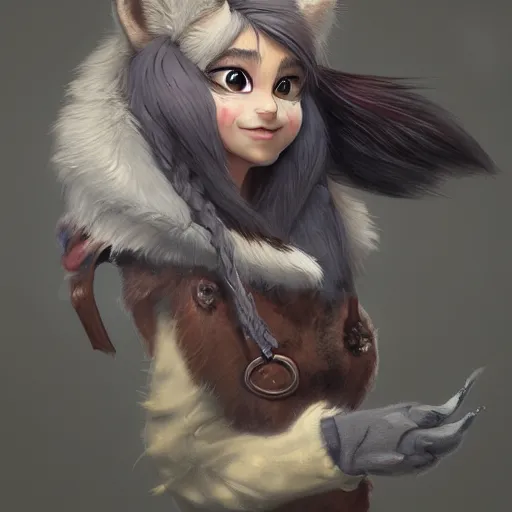 Image similar to portrait character design a cute feathered wolf, deviant adoptable, style of maple story and zootopia, portrait studio lighting by jessica rossier and brian froud and gaston bussiere