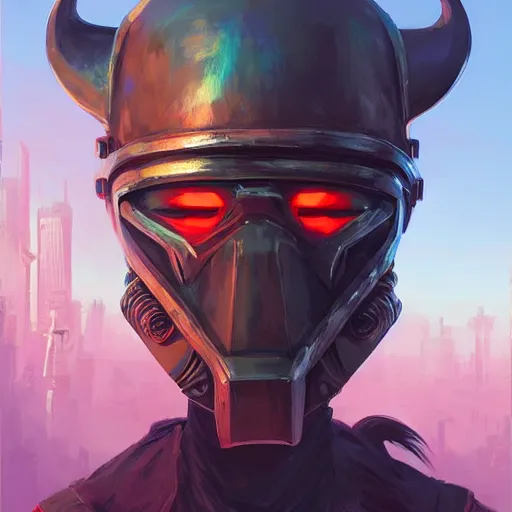 Image similar to cyberpunk viking helmet mask warrior goddess robot ninja fantasy, art gta 5 cover, official fanart behance hd artstation by jesper ejsing, by rhads, makoto shinkai and lois van baarle, ilya kuvshinov, ossdraws