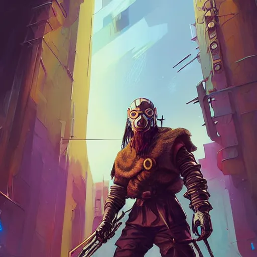 Image similar to cyberpunk viking helmet mask warrior goddess robot ninja fantasy, art gta 5 cover, official fanart behance hd artstation by jesper ejsing, by rhads, makoto shinkai and lois van baarle, ilya kuvshinov, ossdraws