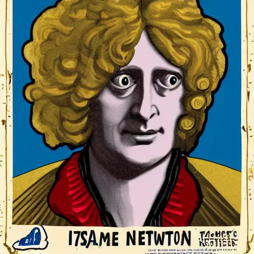 Image similar to 1 7 th century isaac newton wearing a wig stop motion vinyl action figure, plastic, toy, butcher billy style