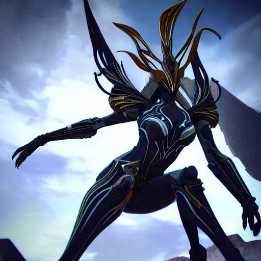 Prompt: high quality bug pov of a beautiful and stunning giant valkyr prime female warframe, doing an elegant pose high above you, a giant warframe paw looms over you, about to step on you, unaware of your existence, slick elegant design, sharp claws, detailed shot legs-up, highly detailed art, epic cinematic shot, realistic, professional digital art, high end digital art, furry art, DeviantArt, artstation, Furaffinity, 8k HD render, epic lighting, depth of field