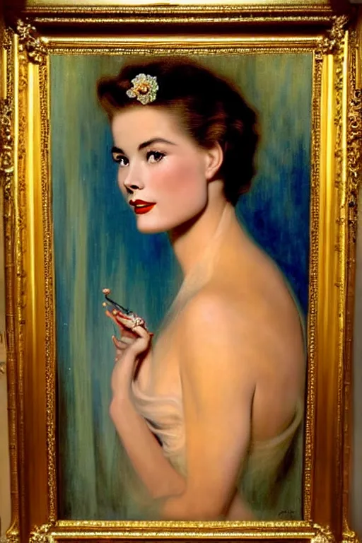 Prompt: a young and extremely beautiful grace kelly infected by night by dali in the style of a modern gaston bussiere, alphonse muca, victor horta, tom bagshaw. anatomically correct. extremely lush detail. masterpiece. melancholic scene infected by night. perfect composition and lighting. sharp focus. high contrast lush surrealistic photorealism. sultry expression on her face.