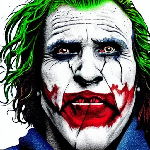 Image similar to The Joker as Jesus Christ