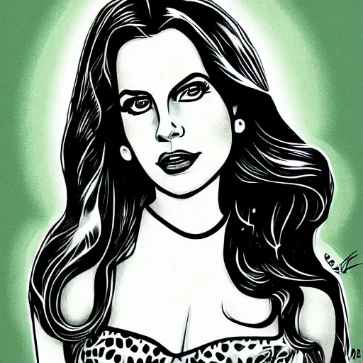 Image similar to lana del rey by tim doyle