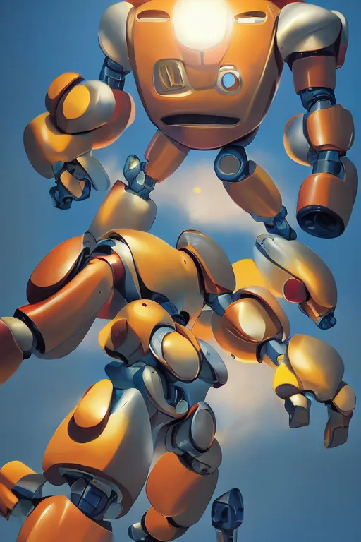 Image similar to metabots medabots medarotto medarot robot minimalist comics, behance hd by jesper ejsing, by rhads, makoto shinkai and lois van baarle, ilya kuvshinov, rossdraws global illumination ray tracing hdr radiating a glowing aura