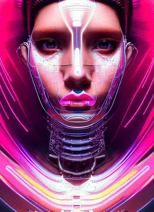 Image similar to a highly detailed long shot photo of very intricate female face portrait, futurism, rococo cyber neon lighting, detailed futuristic fibonacci jewelry, profile posing, hyper photorealistic, crispy quality, digital photography, trending in pinterest, cinematic, 4 k ultra hd, art by pascal blanche, art by greg rutkowski, art by artgerm,