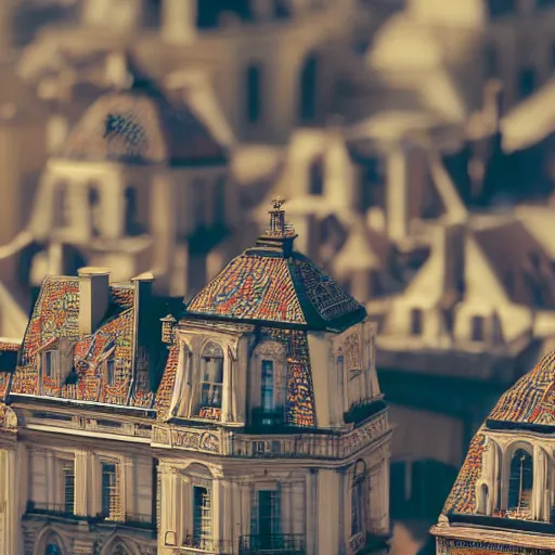 Prompt: a macro photo of a very detailed miniature model of paris, close - up, intricately detailed buildings, cars and people, intricately detailed markings, intricate textures, warm lighting, vivid colors, realistic octane render, hyper realistic render, volumetric shading, depth of field, raytracing, 8 k,