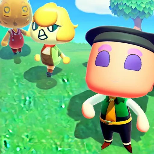 Prompt: professor xavier as a character in animal crossing