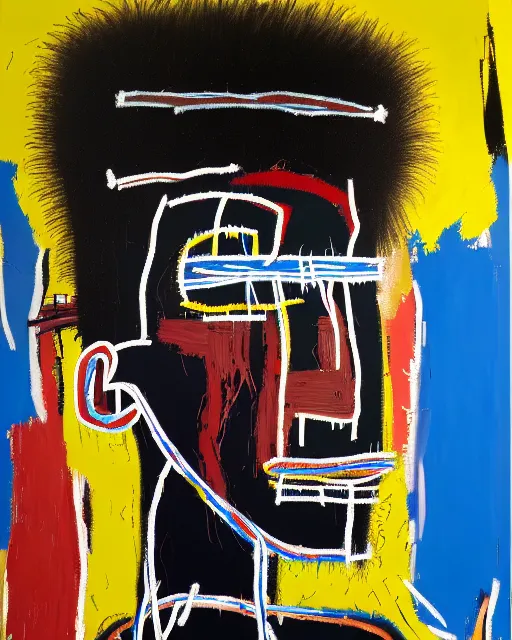 Image similar to A extremely highly detailed majestic hi-res beautiful immaculate head and shoulders award winning painting masterpiece of the face of a strong black african man by Jean-Michel Basquiat, 8k, high textures, hyper sharp, insanely detailed and intricate, super detailed, 8k HDR high quality