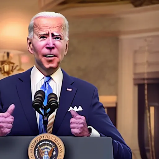 Image similar to joe biden on meth as seen in award winning animated pixar movie 4k octane render