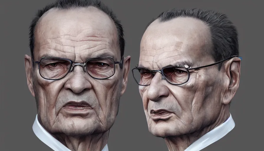 Prompt: Digital painting of Jacques Chirac, hyperdetailed, artstation, cgsociety, 8k