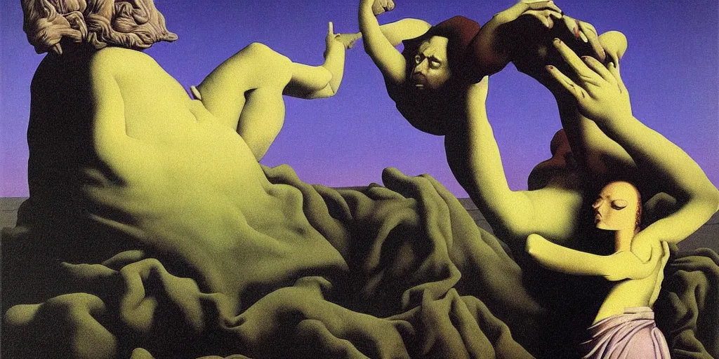 Image similar to Uncurable Virus by Richard Corben, by by René Magritte, surrealism, gothic, baroque