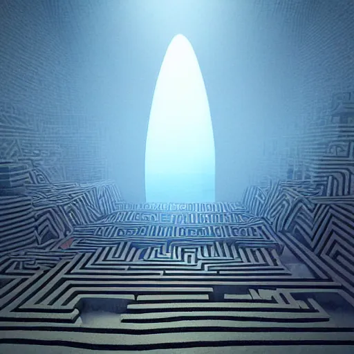 Prompt: the grand entrance to the endless maze, art by kotaro chiba, volumetric lighting, epic composition