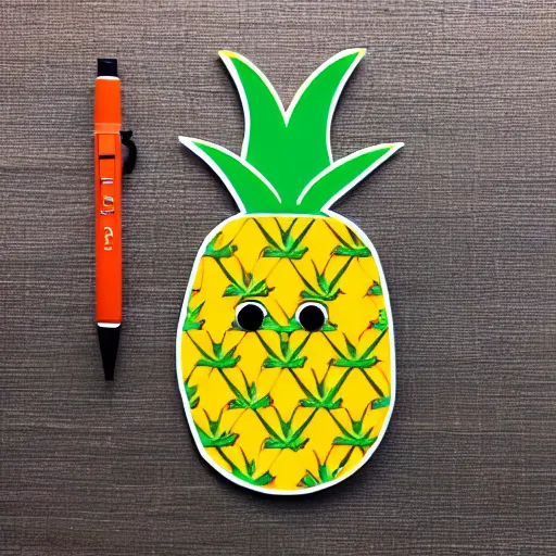 Prompt: pineapple apple pen