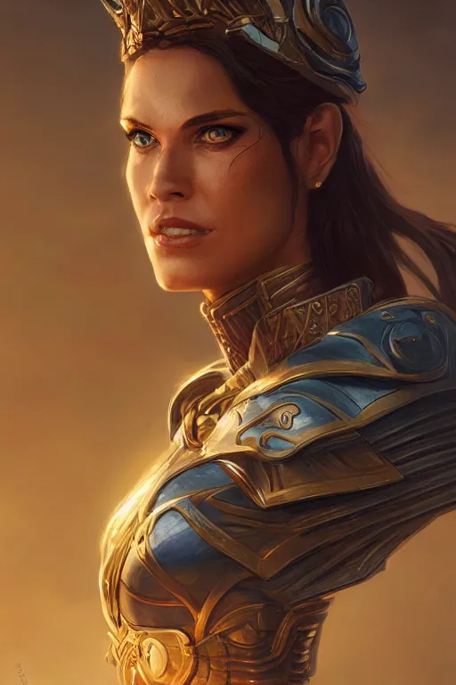 Image similar to amazon valkyrie athena, d & d, fantasy, portrait, highly detailed, headshot, digital painting, trending on artstation, concept art, sharp focus, illustration, art by artgerm and greg rutkowski and magali villeneuve