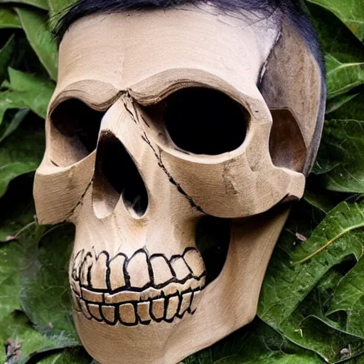 Image similar to skull wooden mask
