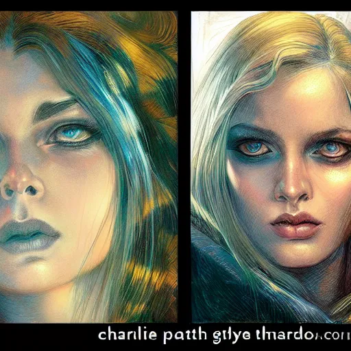 Image similar to a portrait in the style of charlie bowater and donato giancola and virgil finlay.