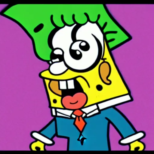 Image similar to spongebob as the joker