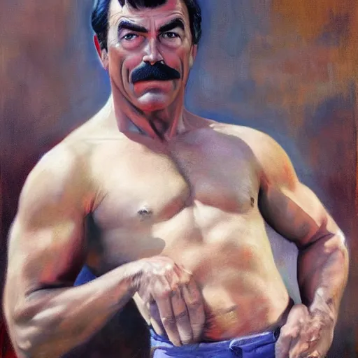 Prompt: ultra realistic portrait painting of tom selleck as dobbie, art by frank frazetta, 4 k, ultra realistic, highly detailed, epic lighting