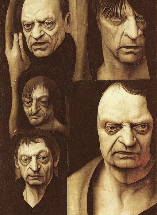 Image similar to mark e. smith by hieronymus bosch, detailed digital art, trending on Artstation