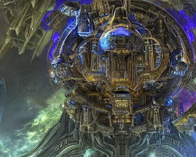 Image similar to photo of a temple, mothership, alien utopia!!, holy place, protoss!!, starcraft, intricate, scifi, machine city, highly detailed, art by roberto digiglio and furio tedeschi and filippo ubertino