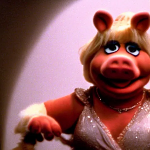 Image similar to “A film still of Miss Piggy in The Fifth Element (1997), directed by Luc Besson” 4k
