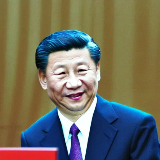 Image similar to xi jingping as 9 0 s it worker dorky smile