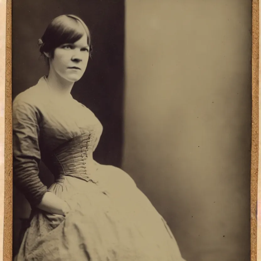 Image similar to amy bruni looking beautiful 1 8 0 0 s vintage photo, candid photo, 8 k,