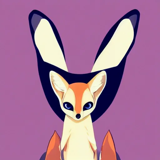 Image similar to fennec fox, clean cel shaded vector art. shutterstock. behance hd by lois van baarle, artgerm, helen huang, by makoto shinkai and ilya kuvshinov, rossdraws, illustration, foolish