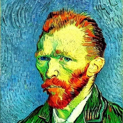 Prompt: portrait style of van gogh