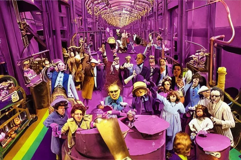 Image similar to an amazing award winning photo of the backrooms from willy wonka ’ s chocolate factory