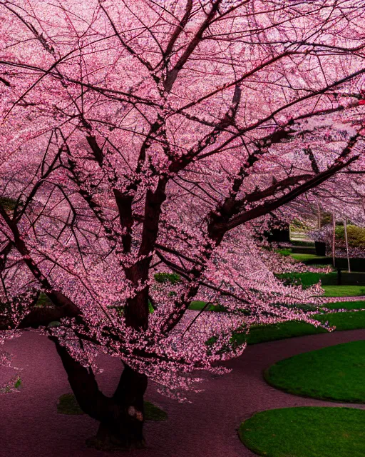 Image similar to highly stylized low brow gooey cherry blossoms charlie immer soft daylight 8k high angle shallow depth of field