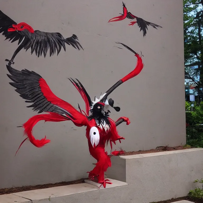 Prompt: tengu spotted in atlanta,