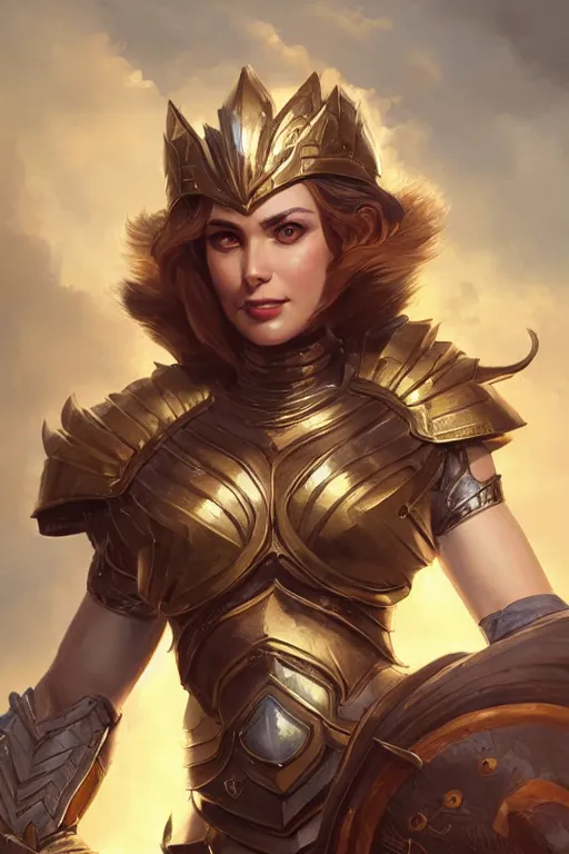 Image similar to amazon valkyrie athena, d & d, fantasy, portrait, highly detailed, headshot, digital painting, trending on artstation, concept art, sharp focus, illustration, art by artgerm and greg rutkowski and magali villeneuve