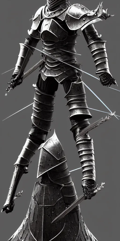 Image similar to futuristic knight with lasers eldenring boss. fromsoftware, dark souls, eldenring, screenshot, extremely detailed, insanely detailed, realistic, zbrush, horror, bloodbourne, full body concept