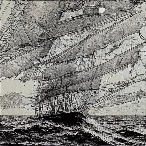 Image similar to galley on stormy seas by ed fairburn, joseph clement coll, franklin booth