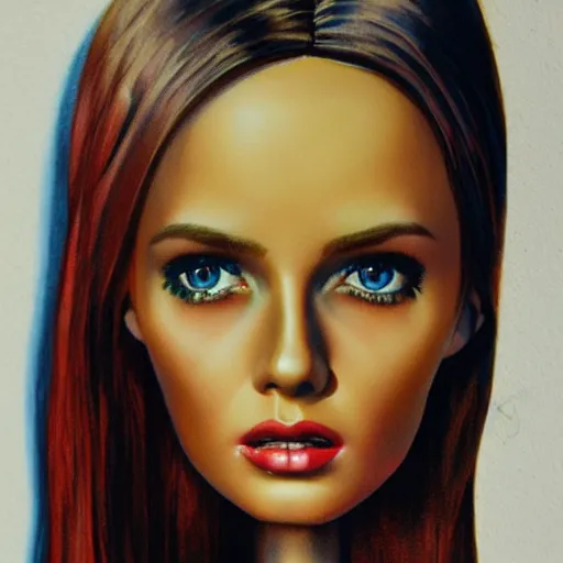 Image similar to detailed details photorealistic horror barbie doll in the style of bob peak and alex ross, gouache and wash paints color, detailed details facial and body and human and environments and proportionate, detailed 5 k details.