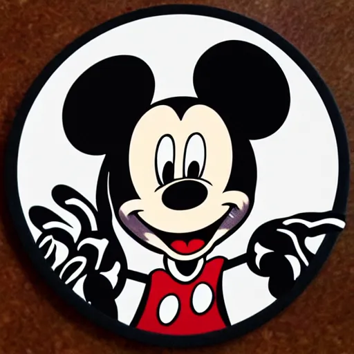 Image similar to Mickey Mouse in the style of Tim Burton